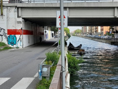 Le saut dans le canal